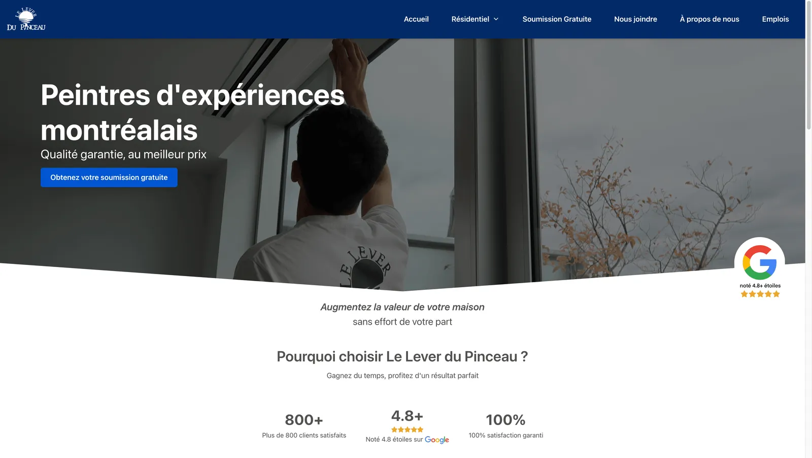 Aperçu du projet Le Lever du Pinceau